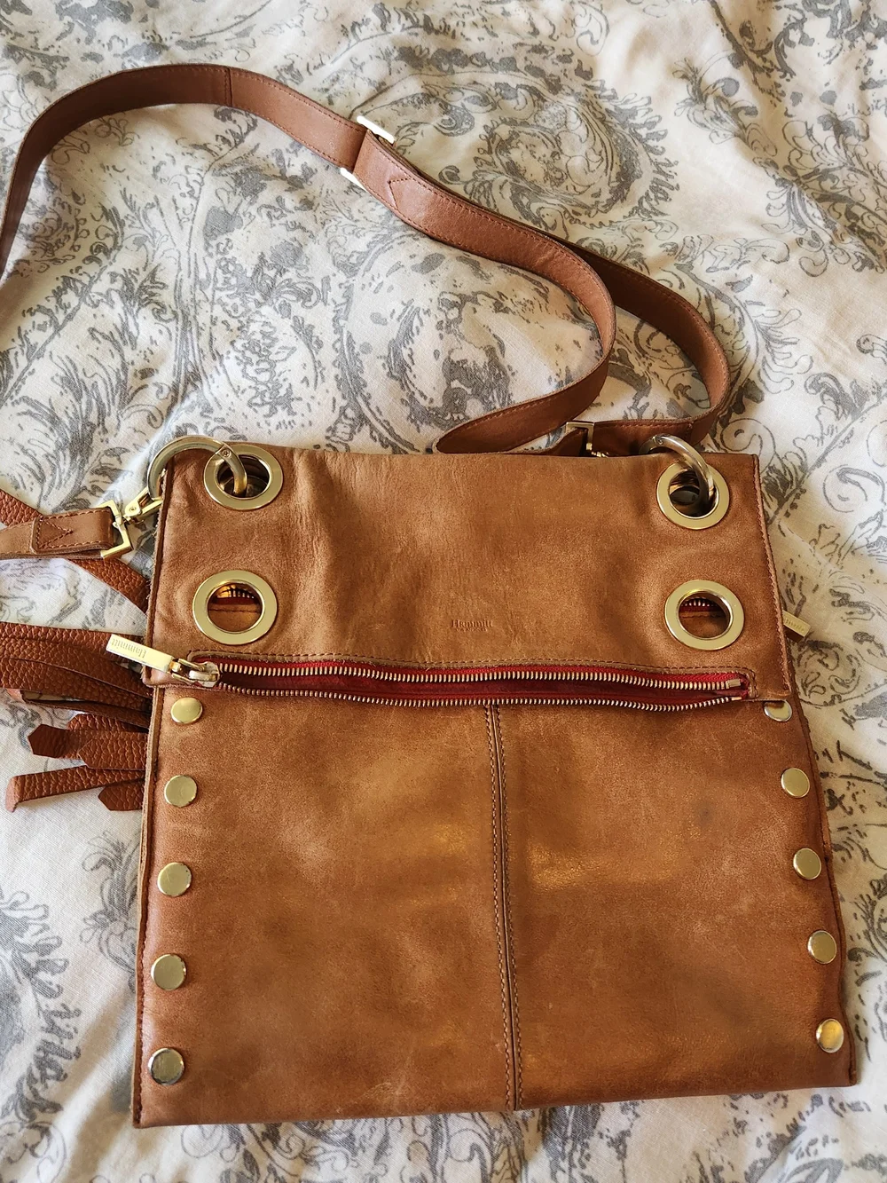 Hammitt Large Montana With Fringe In Saddle Leather - Picture 2 of 12